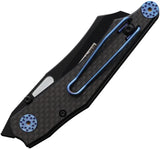 Willumsen Copenhagen Deamon Barber Linerlock DB23PVD - Black G10 And Carbon Fiber Handle by Willumsen Copenhagen