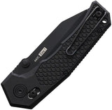 Willumsen Copenhagen Zero7 Crossbar Lock Midnight Z723TMD - 440C Tanto Blade, Black Polymer Handle, Pocket Clip by Willumsen Copenhagen