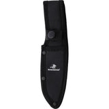 Winchester Fixed Blade Knife - 4 Inch Satin Stainless Blade, Full Tang With Brown Wood Handle And Brass Bolsters by Winchester