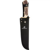 Winchester XL Stag Bowie Knife - 13.75 Inch Overall, Satin Finish Blade, Full Tang, Imitation Stag Handle by Winchester