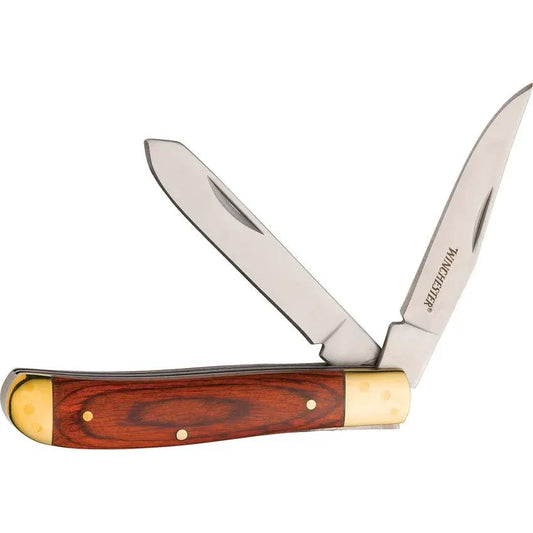 Winchester Trapper - Includes Gift Tin and Satin Finish Stainless Clip and Spey Blades by Winchester