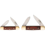 Winchester Stockman Combo 6220091W - Satin Finish Stainless Clip And Pen Blades Brown Wood Handle by Winchester