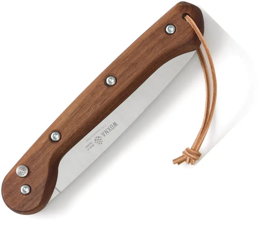 WOXNA Ljusnan 7 Inch Folding Saw 113018 - Satin Blade, Walnut Handle, 7 TPI, 10C28Mo2 Stainless by WOXNA