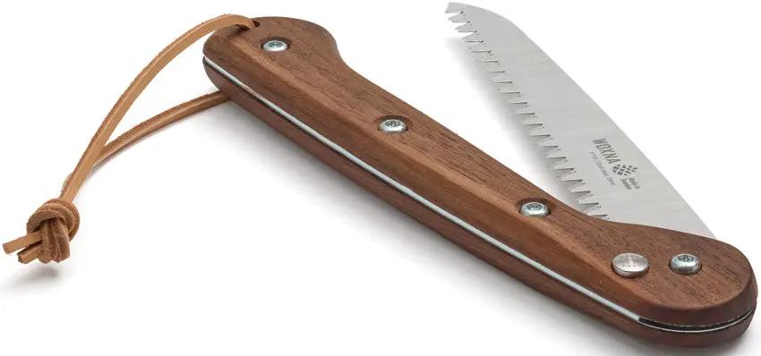 WOXNA Ljusnan 7 Inch Folding Saw 113018 - Satin Blade, Walnut Handle, 7 TPI, 10C28Mo2 Stainless by WOXNA