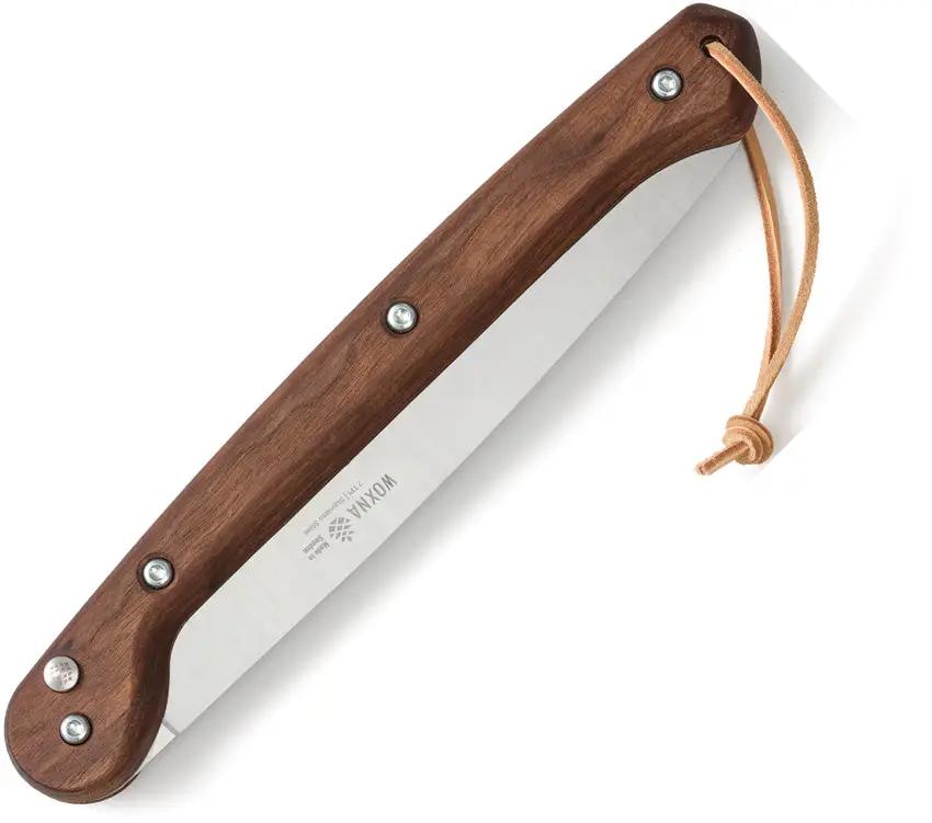 WOXNA Ljusnan 10 Inch Folding Saw - Walnut Handle Stainless 10C28Mo2 Blade With 7 TPI Three Phase Grind by WOXNA