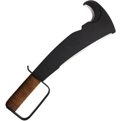 Woodman's Pal Premium WP284 - 17 Inch Fixed Blade With 1075HC Steel, Leather Handle, Knuckle Guard, WWII Booklets by Woodman's Pal