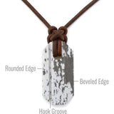 Wazoo Survival Gear Viking Whetstone Pendant - Arkansas Novaculite 600-800 Grit With Adjustable Leather Cord by Wazoo Survival Gear