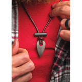 Wazoo Survival Gear Spark Necklace Black Zirconia Ceramic Scraper And Ferro Rod - 16in Leather Cord With Quick Release by Wazoo Survival Gear