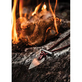 Wazoo Survival Gear Spark Necklace Black Zirconia Ceramic Scraper And Ferro Rod - 16in Leather Cord With Quick Release by Wazoo Survival Gear