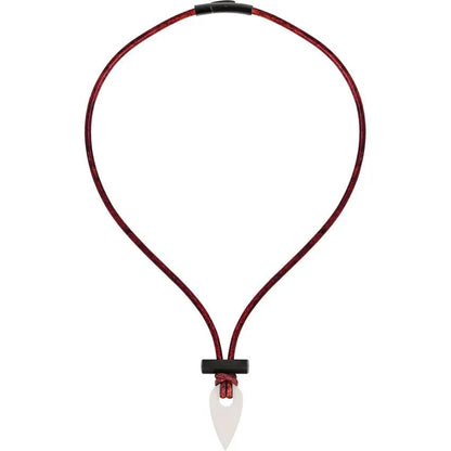 Wazoo Survival Gear Spark Necklace White - Ferro Rod Fire Starter With Ceramic Scraper And Quick Release Leather Cord by Wazoo Survival Gear