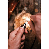 Wazoo Survival Gear Spark Necklace White - Ferro Rod Fire Starter With Ceramic Scraper And Quick Release Leather Cord by Wazoo Survival Gear