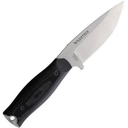 WildSteer Kastor Fixed Blade Knife - Satin 14C28N Sandvik Blade, Full Tang, Black Micarta Handle by WildSteer