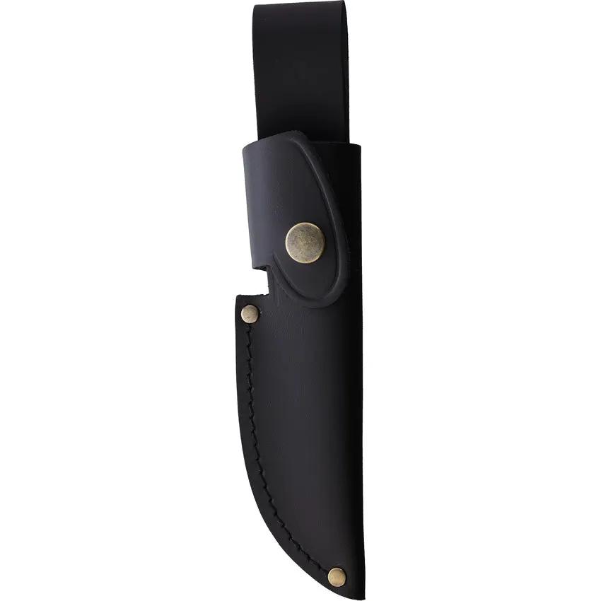 WildSteer Kastor Fixed Blade Knife - Satin 14C28N Sandvik Blade, Full Tang, Black Micarta Handle by WildSteer