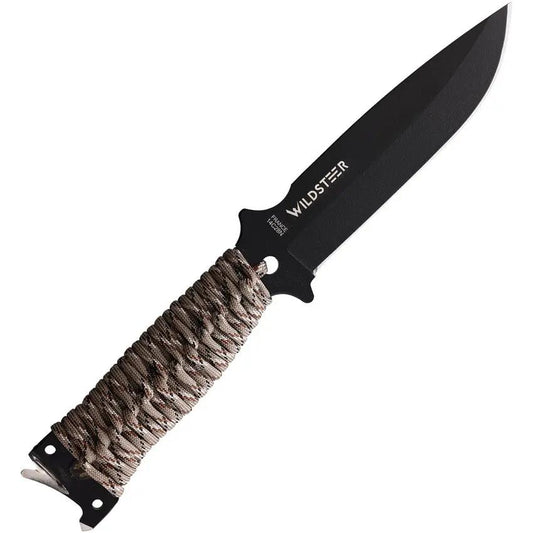WildSteer KRS Survival Fixed Blade KRS3111 - Full Tang 14C28N Sandvik Stainless Blade With Fire Steel Notch by WildSteer