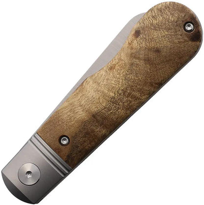 Wheat State Cutlery The Peacemaker Slip Joint WSC-PM204 - Satin Bohler M390 Blade, Burl Wood Handle, Titanium Bolsters by Wheat State Cutlery