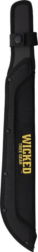Wicked Tree Gear Wicked Machete WTG-028 - Full Tang 14 Inch Black Blade, Yellow Handle, 20.5 Inch Overall, Nylon Sheath by Wicked Tree Gear