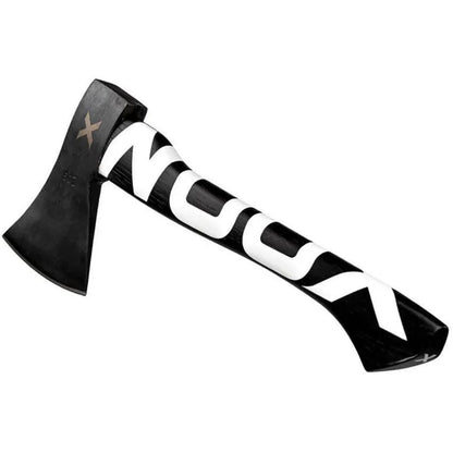 WOOX Volante Throwing Axe White - 14 Inch Overall with Black Coated 1060HC Steel Head and Hickory Handle by WOOX