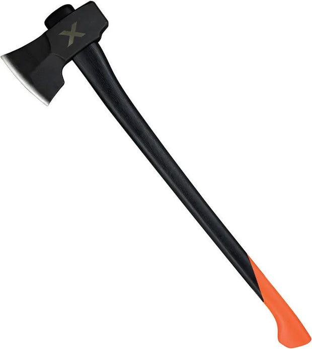 WOOX Forte X Heavy Duty Axe BU AXE00312 28 Inch Overall 1060HC Steel Head With Four And A Quarter Inch Cutting Edge Black Hickory Handle by WOOX