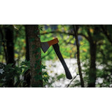 WOOX Thunderbird Throwing Axe - 14 Inch Overall 6 Inch Orange Coated Carbon Steel Head Competition Ready by WOOX