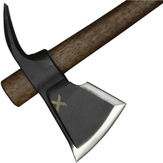 WOOX Solo Axe Brown - 19 Inch 1045 Carbon Steel Head With 3.5 Inch Cutting Edge And Hickory Handle Sheath Included by WOOX