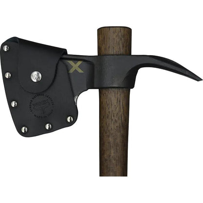 WOOX Solo Axe Brown - 19 Inch 1045 Carbon Steel Head With 3.5 Inch Cutting Edge And Hickory Handle Sheath Included by WOOX