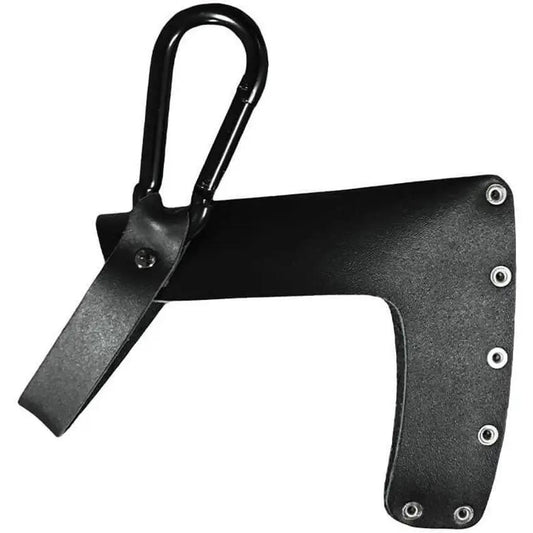 WOOX Forte Leather Axe Sheath - Hand Stitched Blade Cover With Carabiner And Sturdy Strap by WOOX