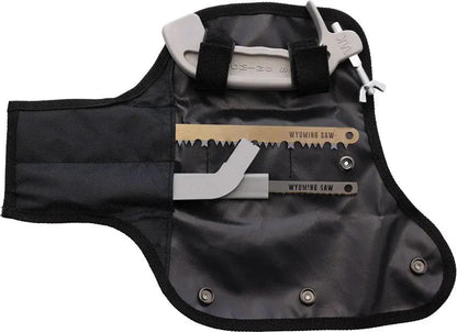 Wyoming Saw EM2098134-120 Clam Pack - Stainless Frame With Die Cast Aluminum Handle And 11 Inch Wood And Bone Blades by Wyoming