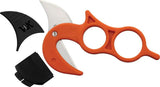Wyoming Field Dressing Knife - 4.25 Inch Stainless Blade Orange Handle Finger Ring Replaceable Dual Edged Blade by Wyoming