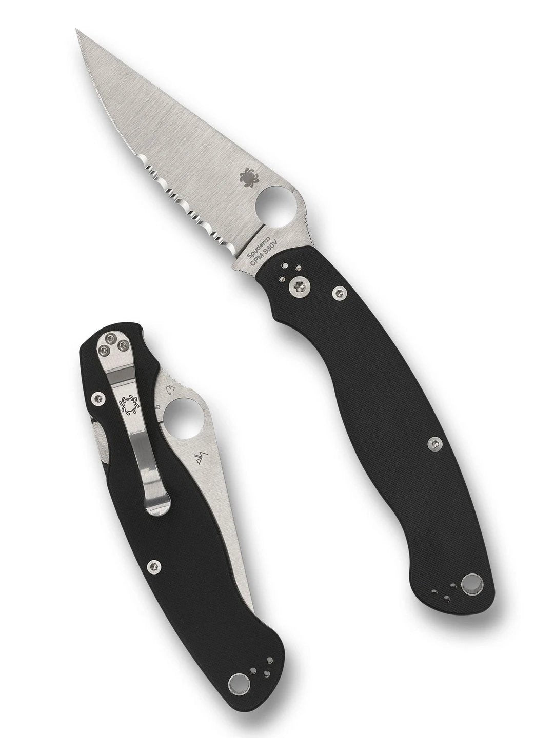 Spyderco Military 2 Compression Lock Folding Knife CPM S30V Satin Blade Black G10 For Tactical Professionals by Spyderco