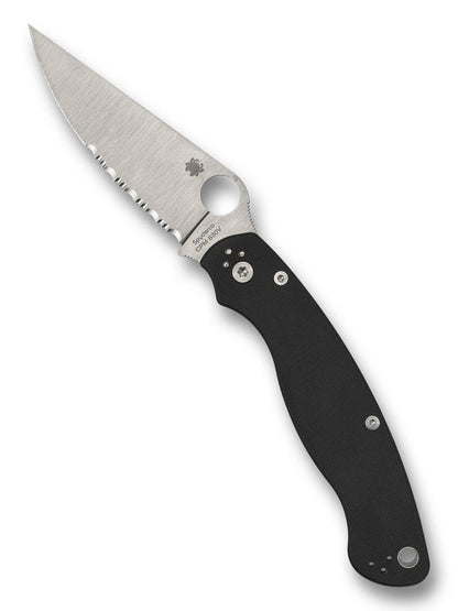 Spyderco Military 2 Compression Lock Folding Knife CPM S30V Satin Blade Black G10 For Tactical Professionals by Spyderco