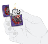 Zippo Wolf Design Windproof Lighter – Classic Purple Matte by Zippo