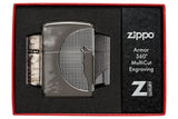Zippo Armor® Wolf Design Lighter – Black Ice® Finish by Zippo