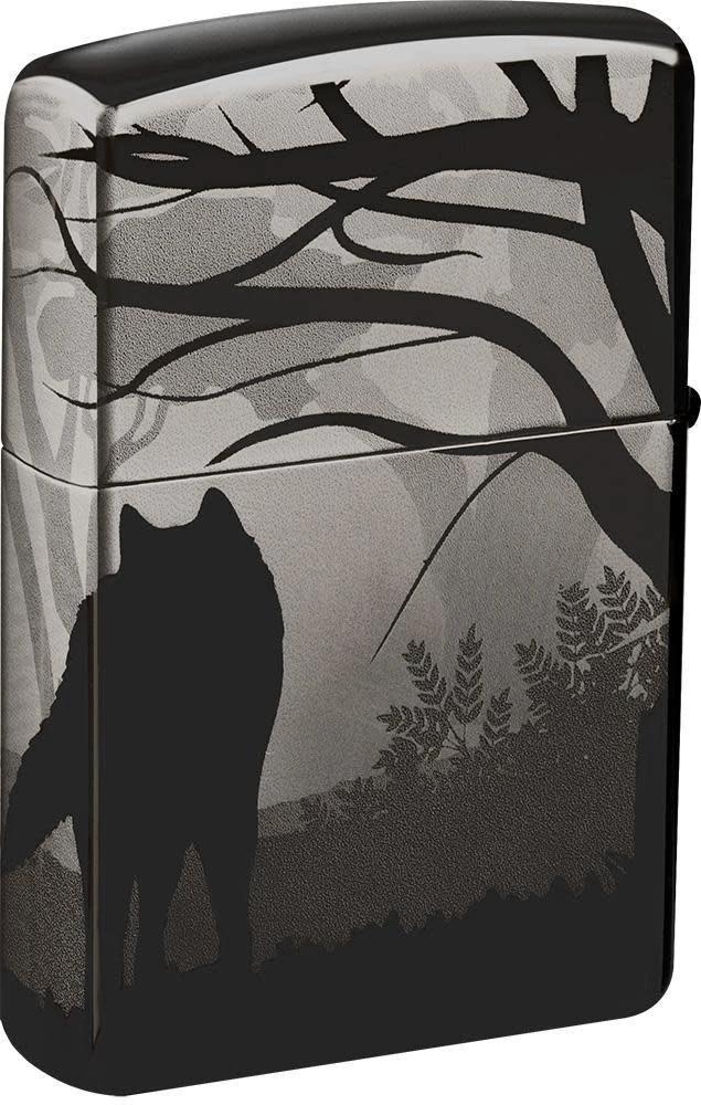 Wolves Design Zippo Lighter – Black Ice® Finish by Zippo