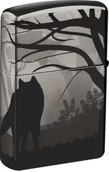 Wolves Design Zippo Lighter – Black Ice® Finish by Zippo