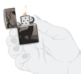 Wolves Design Zippo Lighter – Black Ice® Finish by Zippo