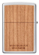 Woodchuck Cherry Emblem Brushed Chrome Zippo Lighter by Zippo