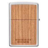 Woodchuck Cherry Emblem Brushed Chrome Zippo Lighter by Zippo