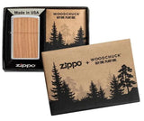 Woodchuck Cherry Emblem Brushed Chrome Zippo Lighter by Zippo