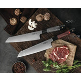 Xin Cutlery Japanese Style Chefs Knife XC101 - Antibacterial 304Cu Blade With Satin Finish And G10 Handle by Xin Cutlery