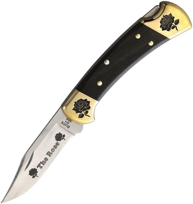 Yellowhorse Custom Buck 112 Lockback Rose YH392 112 by Yellowhorse