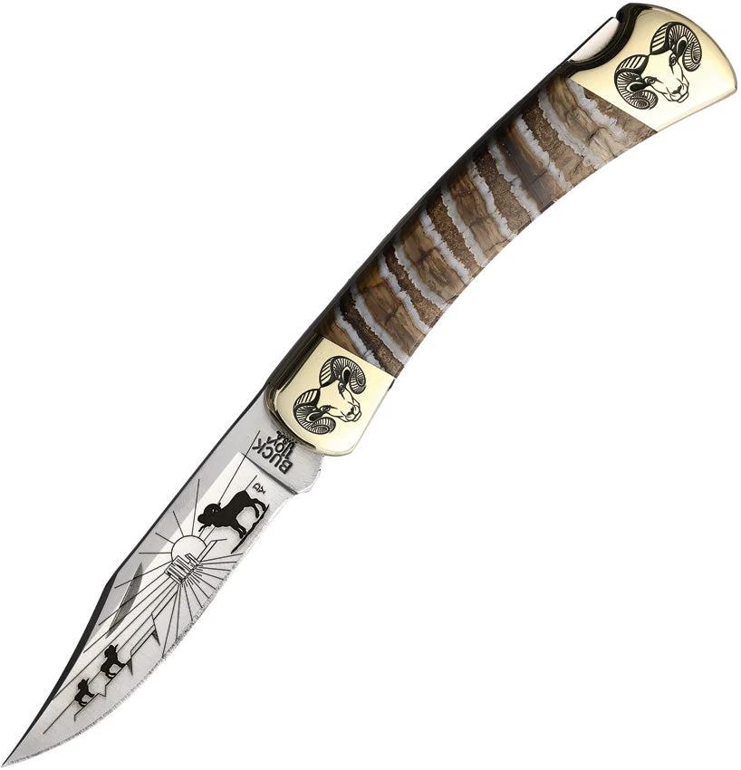 Yellowhorse Custom Buck 110 Lockback YH433 MAMMOTH RAM by Yellowhorse