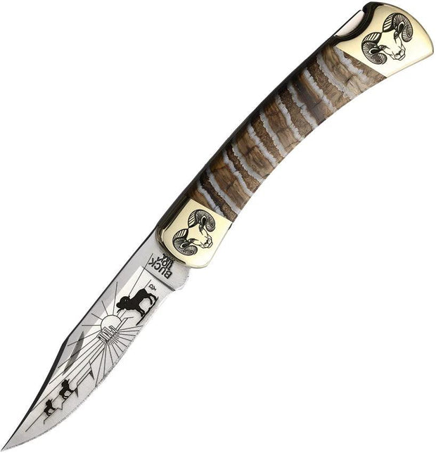 Yellowhorse Custom Buck 110 Lockback YH433 MAMMOTH RAM by Yellowhorse