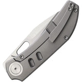 Yan Knives Chevron Framelock Black Canvas Micarta - MagnaCut Satin Blade, 3.25in, 4.25in Closed, Titanium Back by Yan Knives