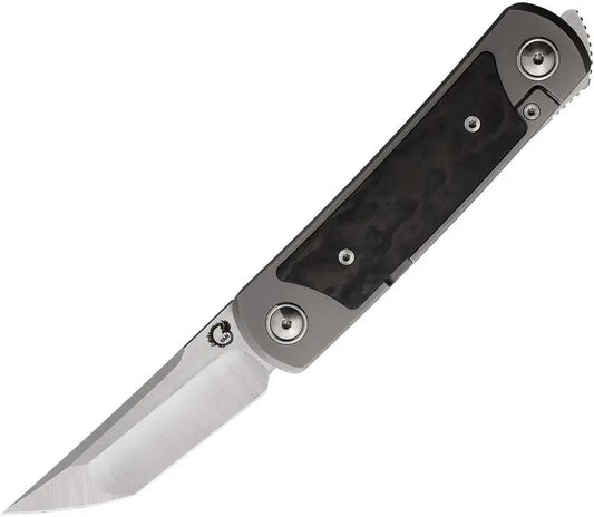 Yan Knives EMW Framelock Fat Carbon - Bohler M390 Blade, Titanium Handle With Black Camo Fat Carbon Fiber Inlay by Yan Knives