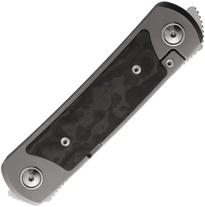 Yan Knives EMW Framelock Fat Carbon - Bohler M390 Blade, Titanium Handle With Black Camo Fat Carbon Fiber Inlay by Yan Knives