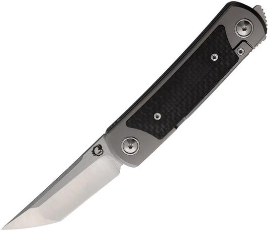 Yan Knives EMW Framelock Carbon Fiber EMW-CF - Bohler M390 Blade, Titanium Handle With Twill Carbon Fiber Inlay by Yan Knives