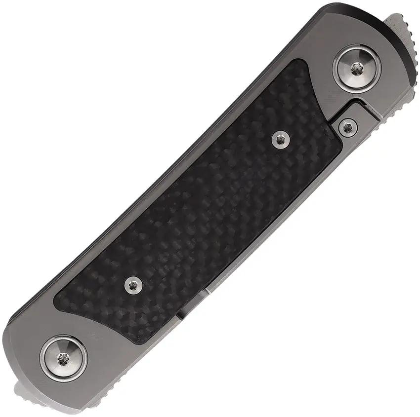 Yan Knives EMW Framelock Carbon Fiber EMW-CF - Bohler M390 Blade, Titanium Handle With Twill Carbon Fiber Inlay by Yan Knives