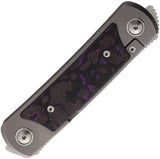 Yan Knives EMW Framelock Fat Carbon - Purple Haze Fat Carbon Fiber Inlay On Titanium Handle M390 Blades by Yan Knives