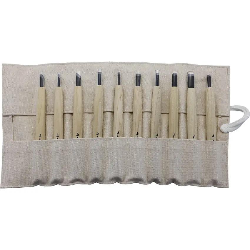 Yoshiharu W-10 Japanese Carving Set AC016 - Premium SKS-2 Steel Blades With Magnolia Wood Handle by Yoshiharu