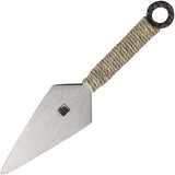 Yoshiharu Kunai Paper Knife CM003 - Stainless Blade Full Tang Cord Wrapped Handle With Lanyard Hole Wooden Gift Box by Yoshiharu